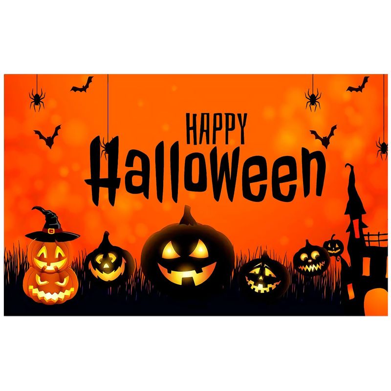 GENERICO - Fondo Bandera Flag Feliz Happy Halloween Modelo Castillo 90x150