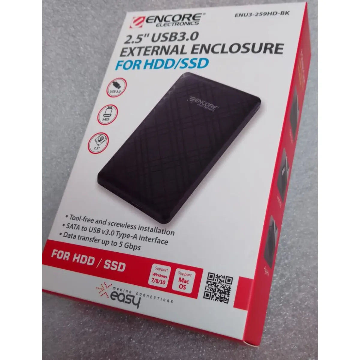 ENCORE ELECTRONICS - case externo usb 3.0 para disco duro de 2.5¨