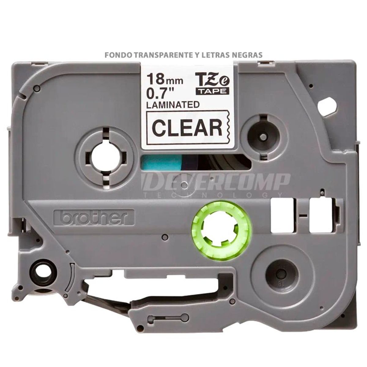 BROTHER - Cinta Brother Tze-141 18mm x 8m Fondo transparente y letras negras