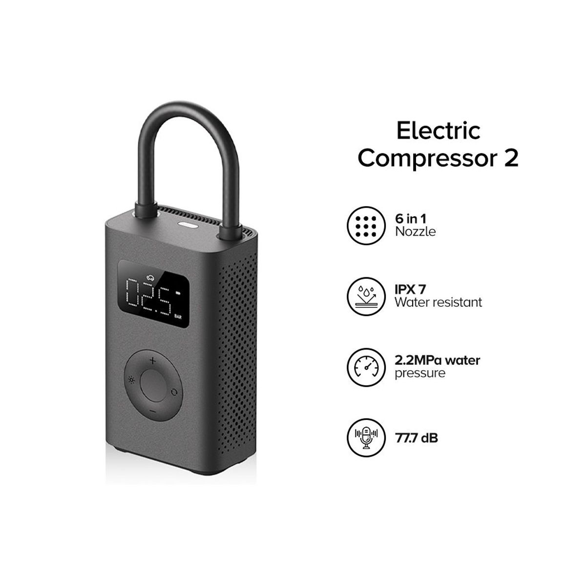 XIAOMI - Compresor De Aire Xiaomi 2 Version Global 2023 - Negro