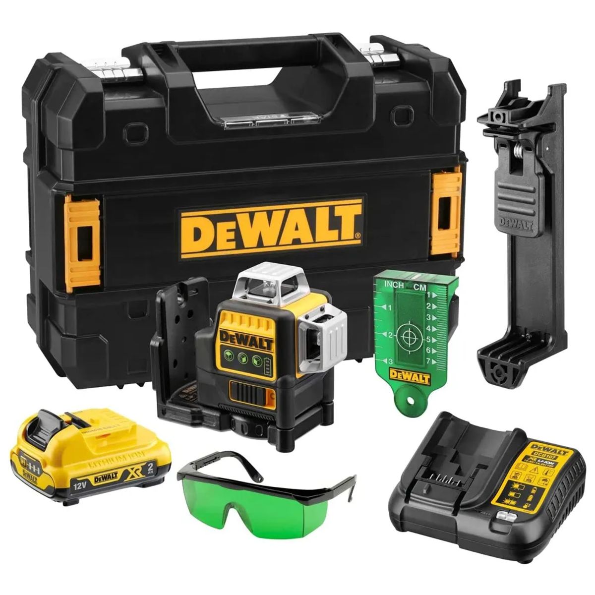 DEWALT - Nivel Láser Verde 3 Líneas 360° 12V XR Dewalt DCE089D1G-QW