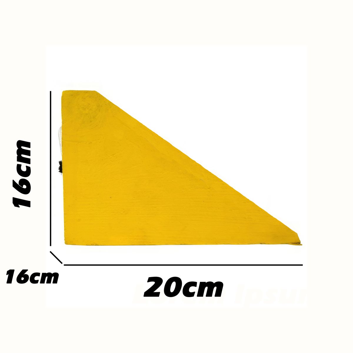 GENERICO - Taco de Seguridad Madera Nacional 20x16x16cm Recto Chico Par