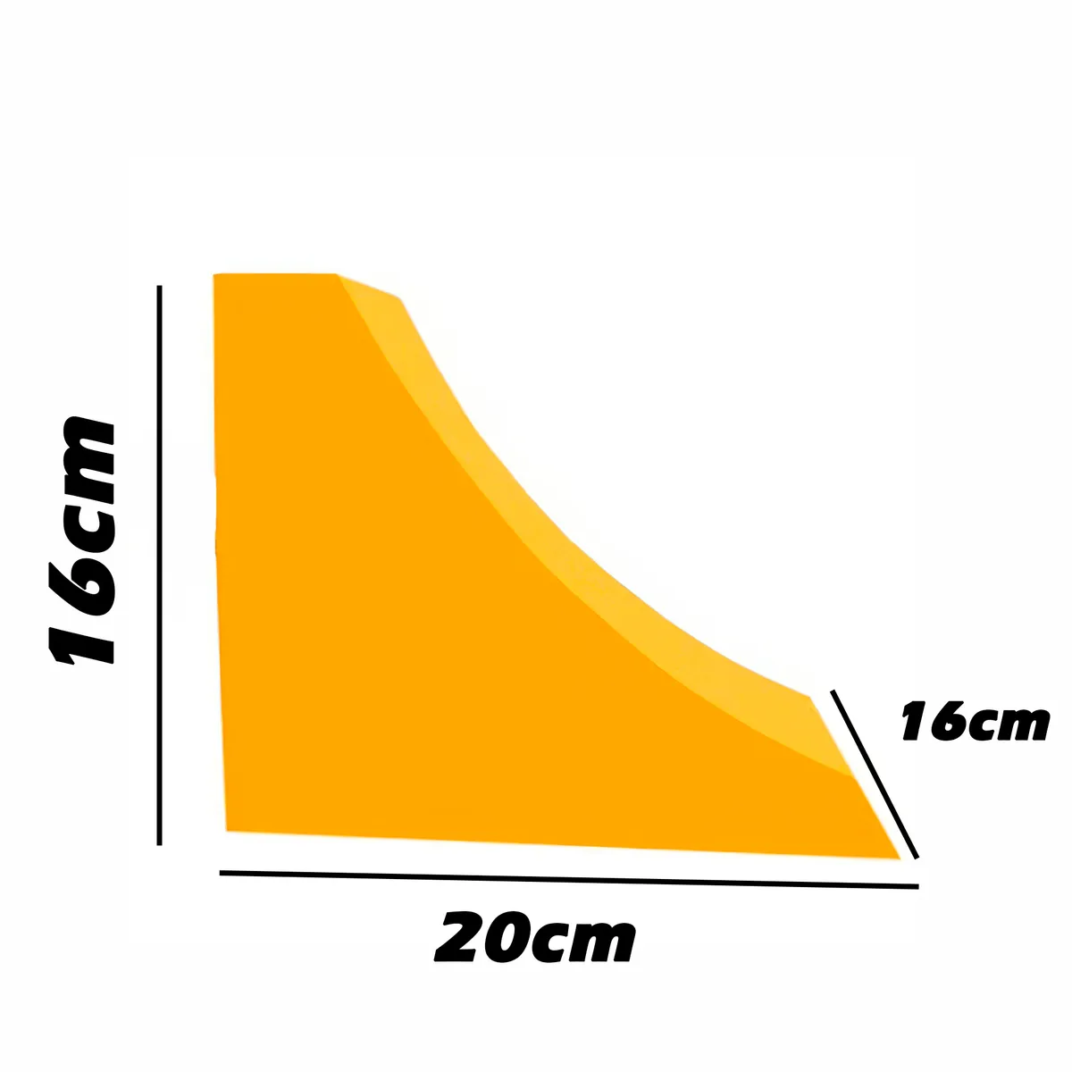 GENERICO - Taco de Seguridad Madera Nacional 20x16x16cm Curvo Chico
