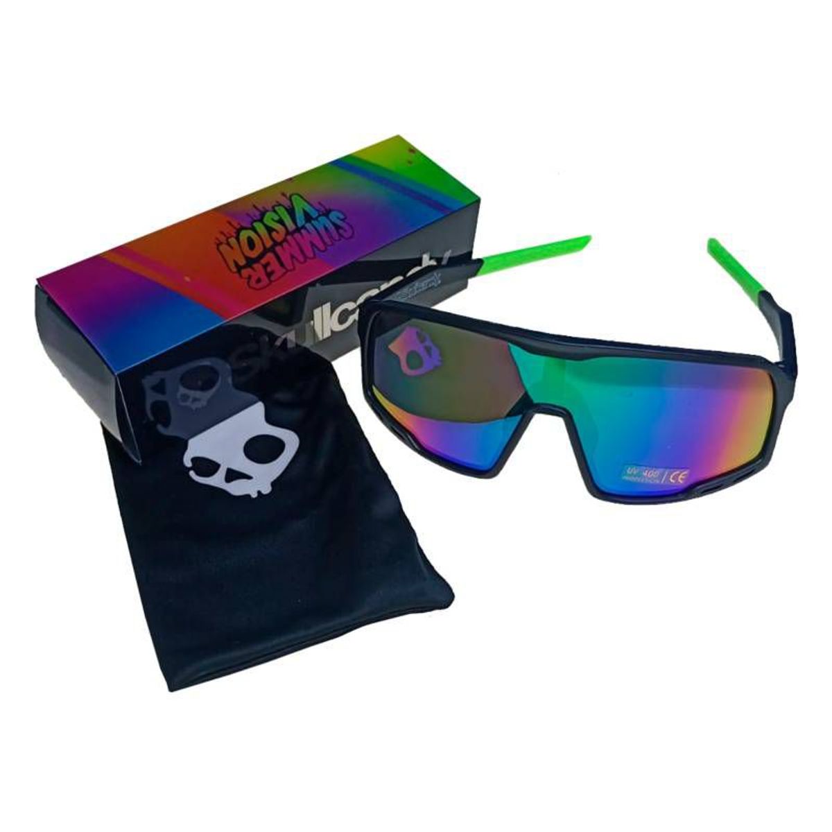 SKULLCANDY - Skullcandy Lentes De Sol Steep BlackGreen Unisex Original