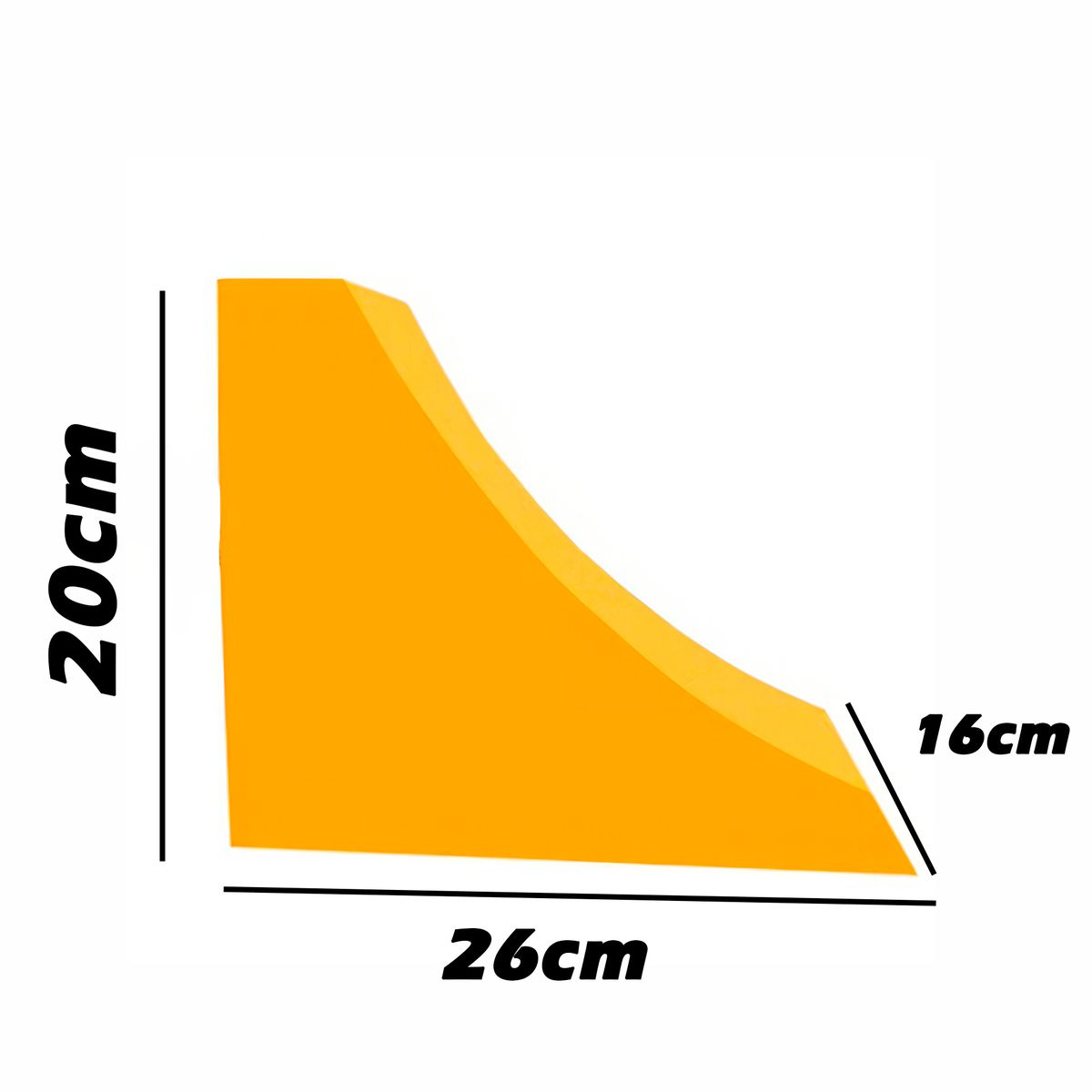 GENERICO - Taco de Seguridad Madera Nacional 26x16x20cm Curvo Mediano Par