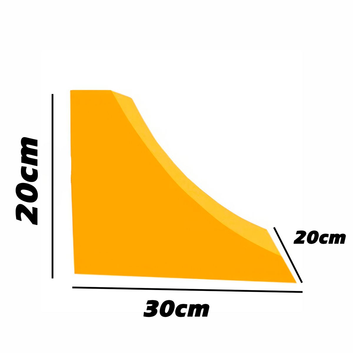 GENERICO - Taco de Seguridad Madera 30x20x20cm Curvo Grande