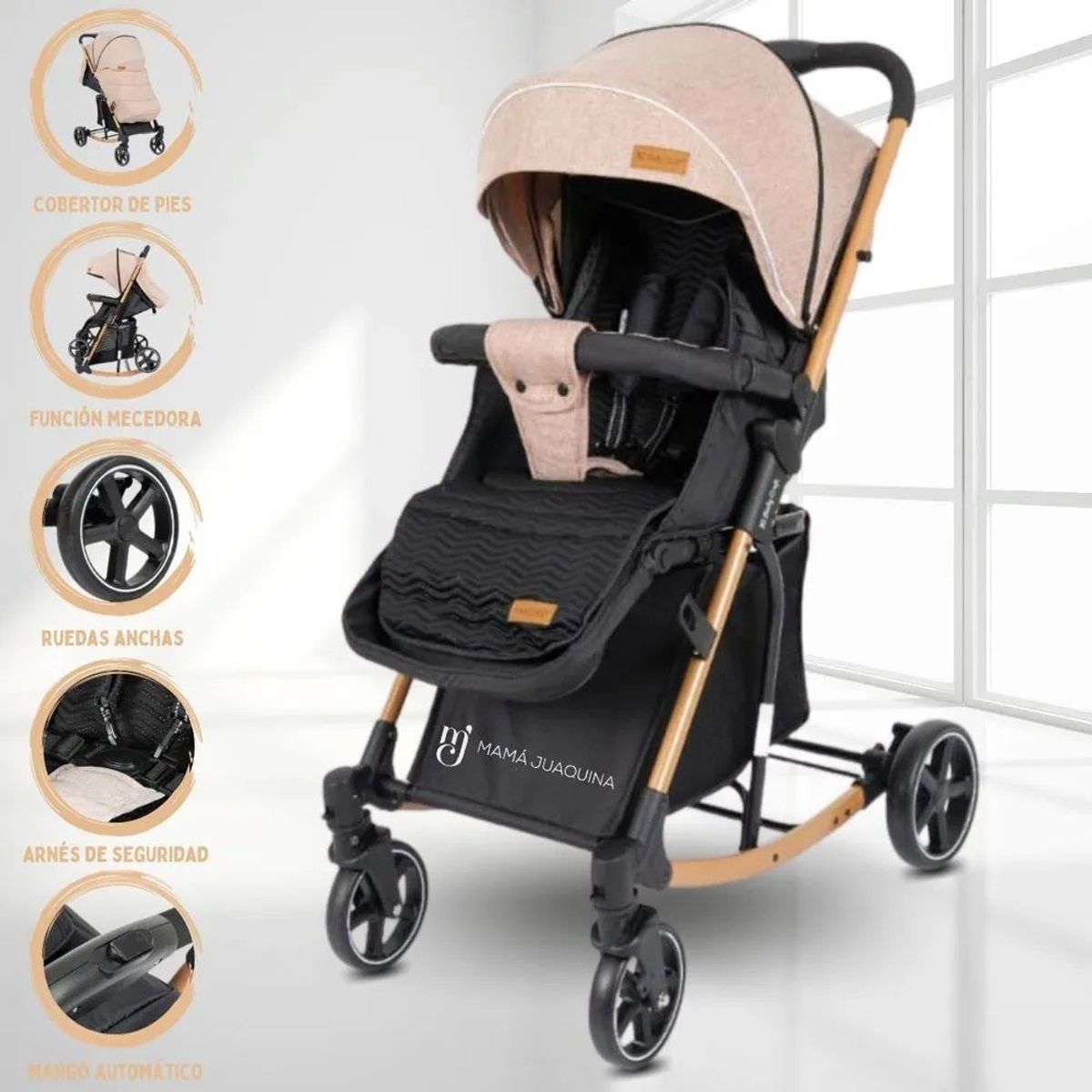 BABY HAPPY - Coche Cuna Mecedor IZZY  Funcion Mecedora Rs