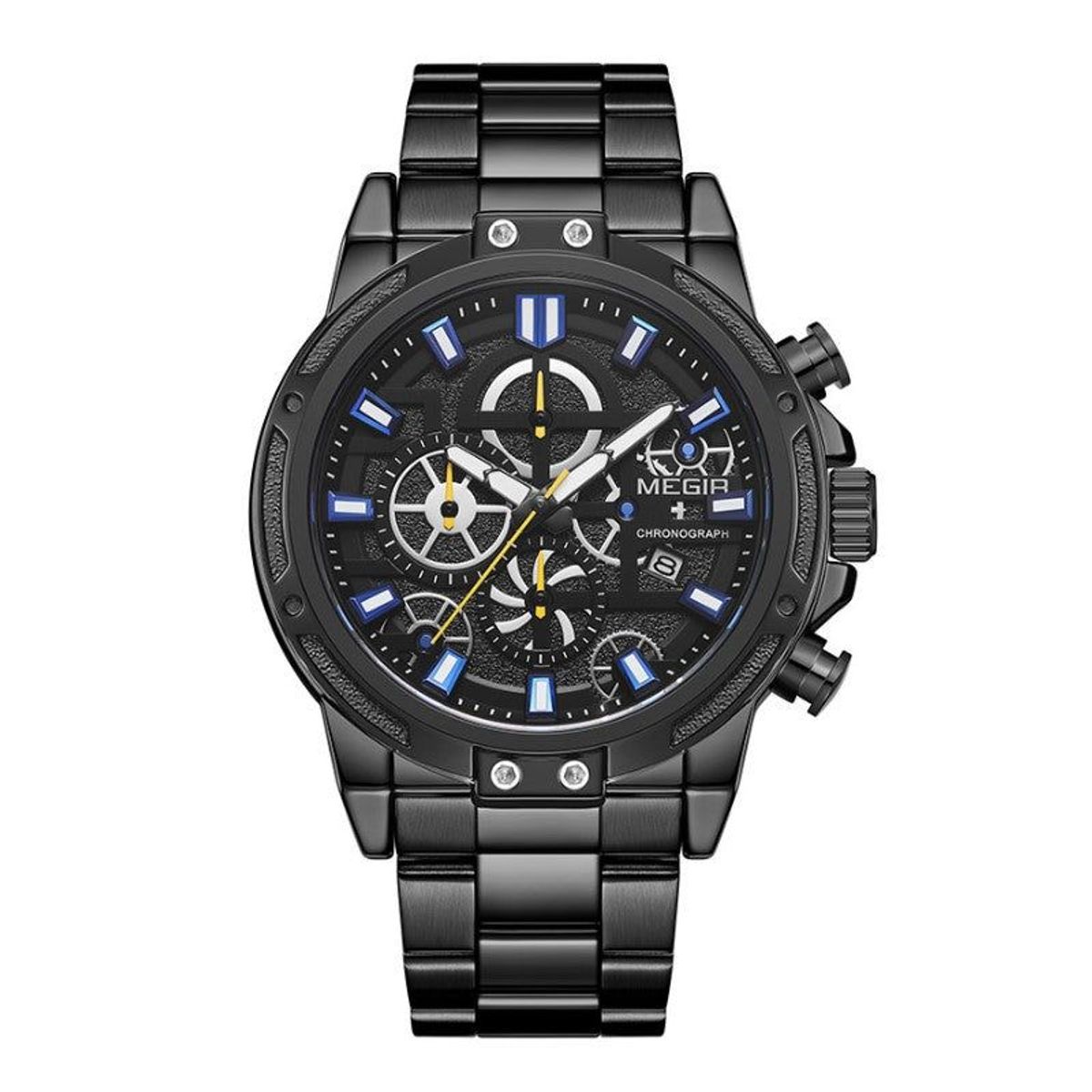 MEGIR - RELOJ MEGIR 2108 - ACERO INOXIDABLE NEGRO TOTAL