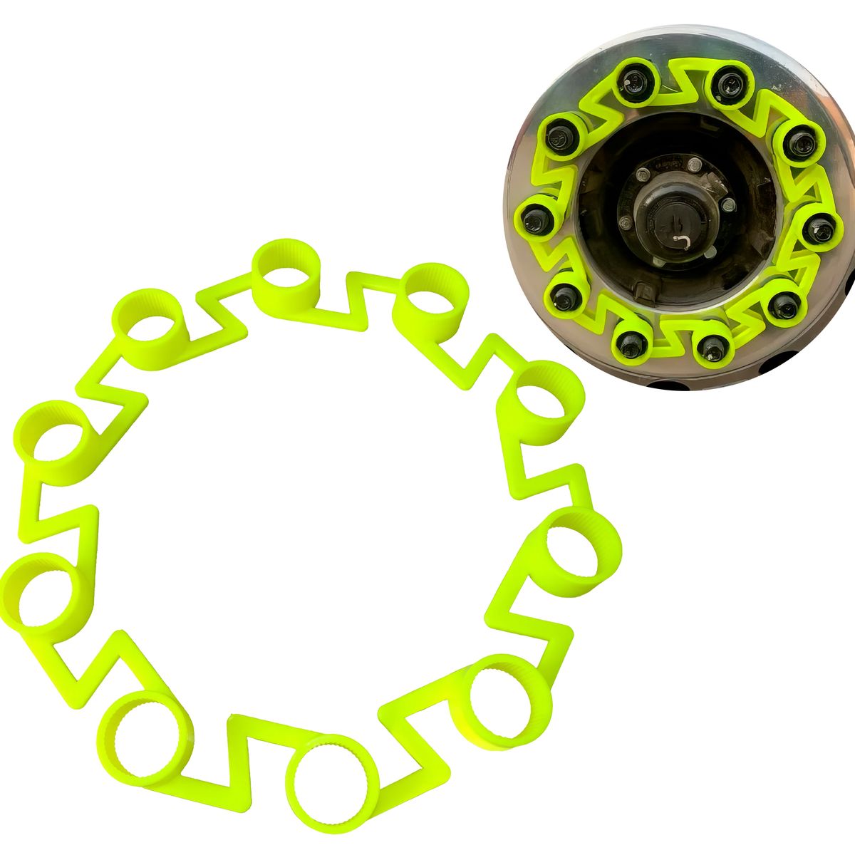 GENERICO - Traba Tuerca Buses Camiones 10X32mm Amarillo Limon