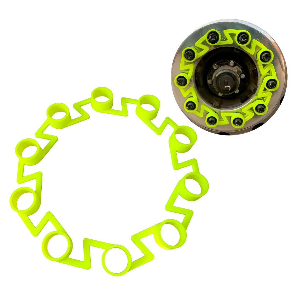 GENERICO - Traba Tuerca Buses Camiones 10X32mm Amarillo Limon