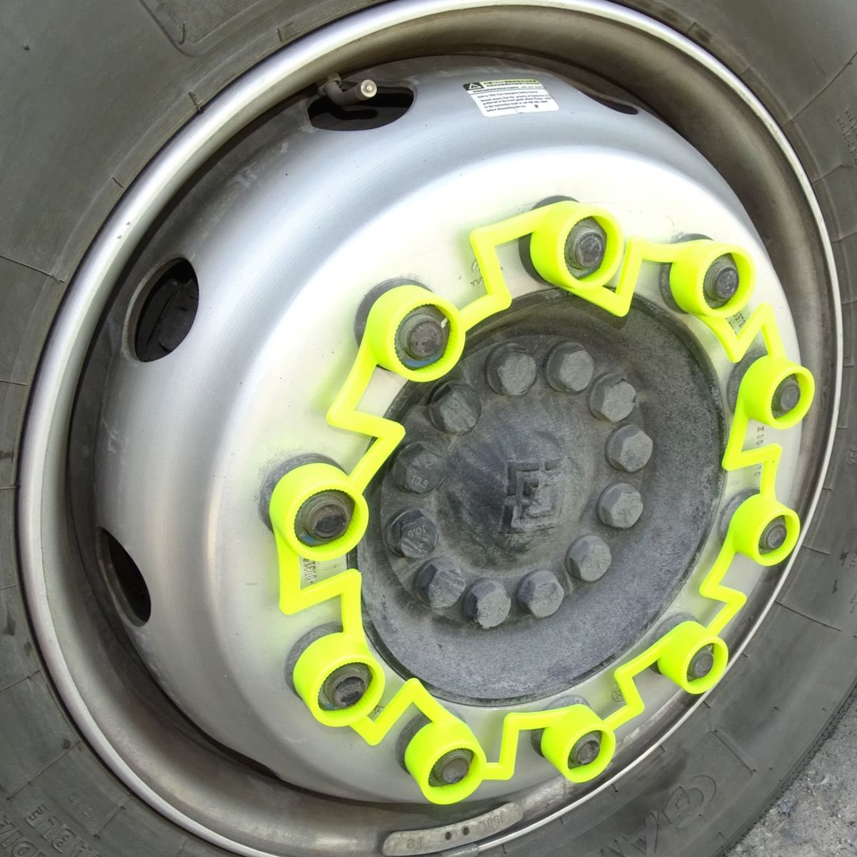 GENERICO - Traba Tuerca Buses Camiones 10X32mm Amarillo Limon