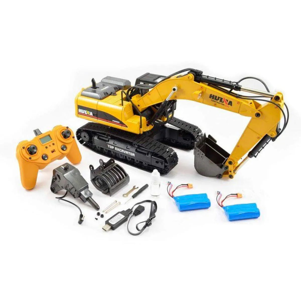 HUINA - Excavadora Hidráulica Full Metal Huina 1580 Control Remoto