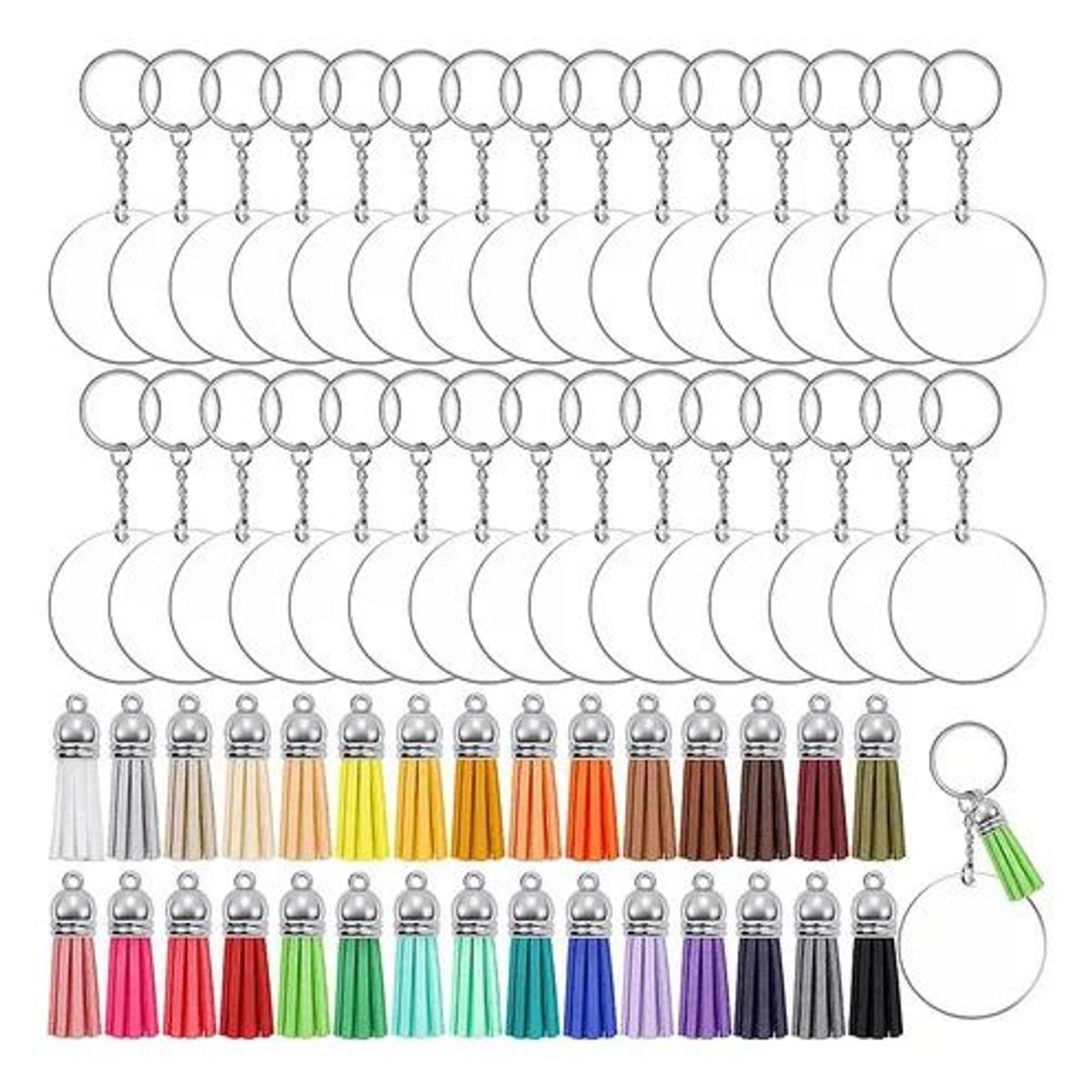 42AROZINA - Colorido Llavero Borla Coche Bolso Personalizado Encanto