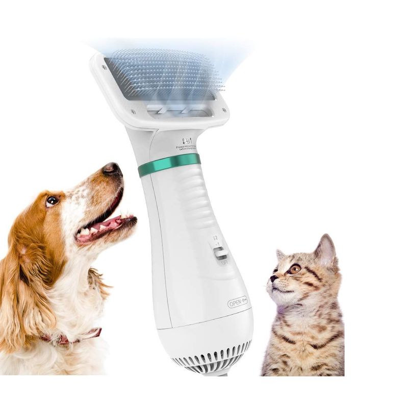 GENERICO - CEPILLO PEINE SECADOR 2 EN 1 PARA MASCOTAS