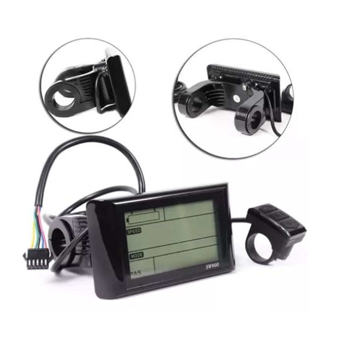 GENERICO - Pantalla SW900 Para Ebikes 4 Digitos 24 A 72V