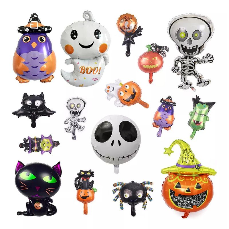 GENERICO - 12 Globos De Papel De Aluminio Para Halloween