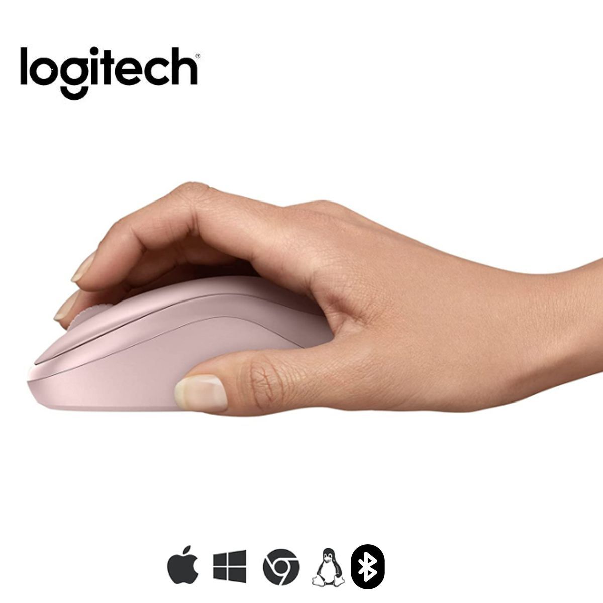 LOGITECH - Mouse Logitech M240 Bluetooth Rosado