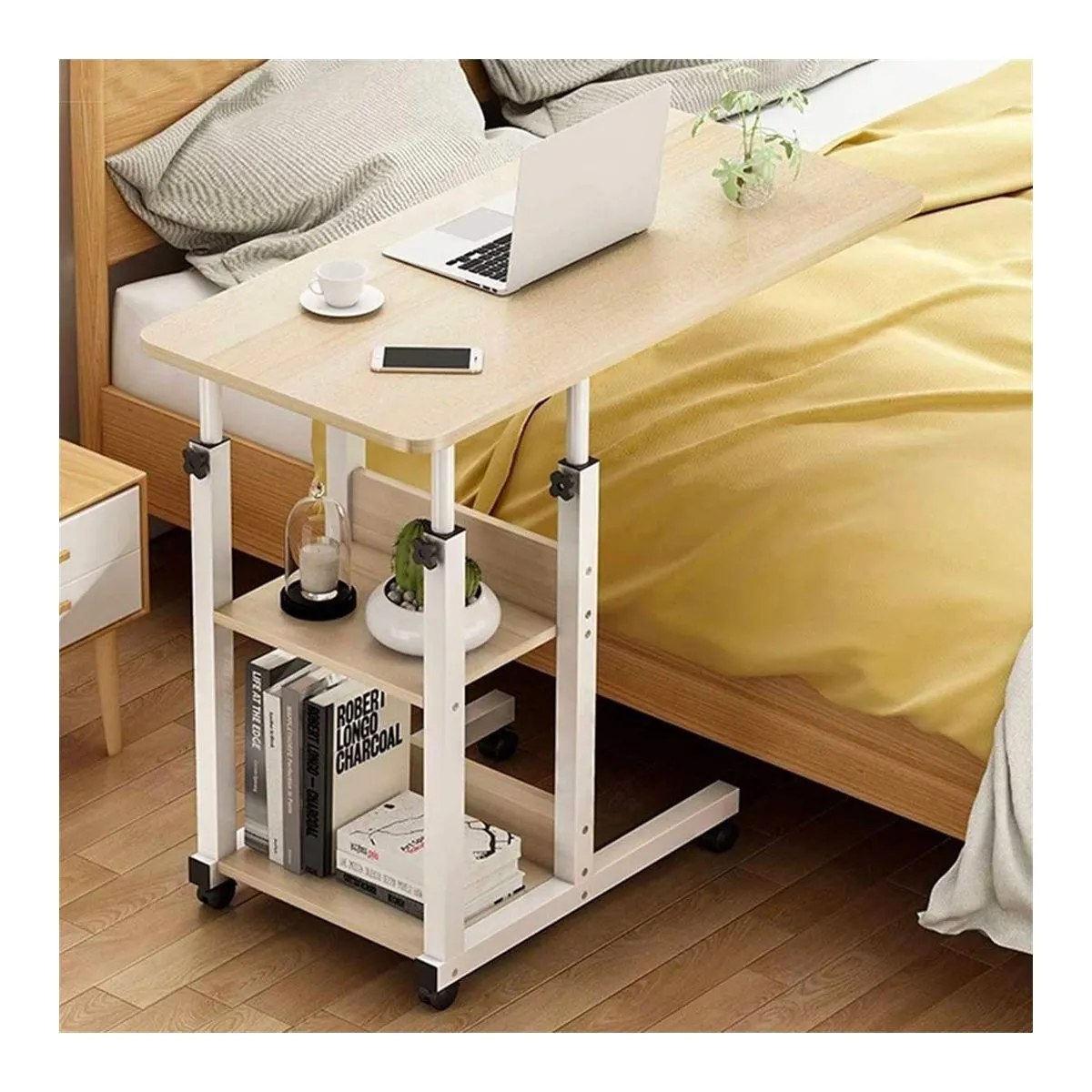 GENERICO - Mesa Escritorio Para Laptop Con Ruedas Portátil Ajustable Clara