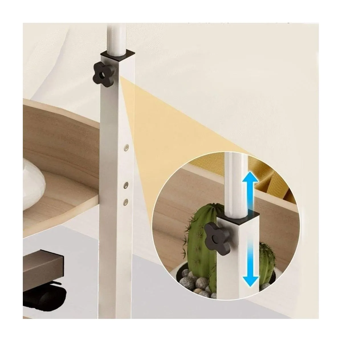 GENERICO - Mesa Escritorio Para Laptop Con Ruedas Portátil Ajustable Clara