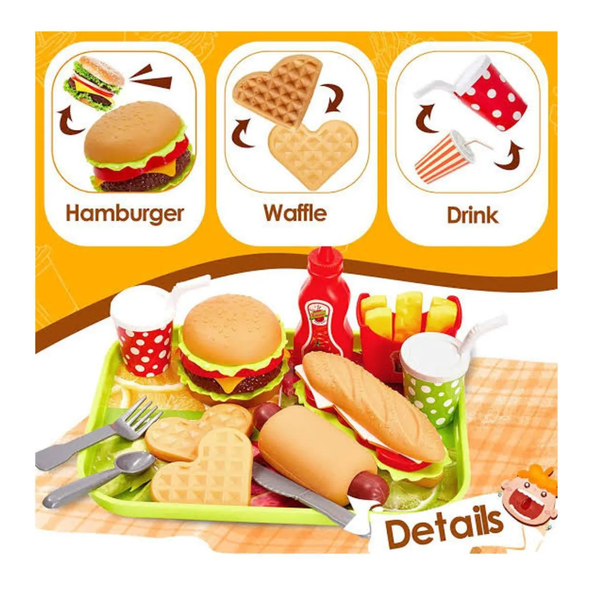 GENERICO - JUGUETE DE ALIMENTOS SET DE CHATARRA PARA NIÑOS DIDACTICO