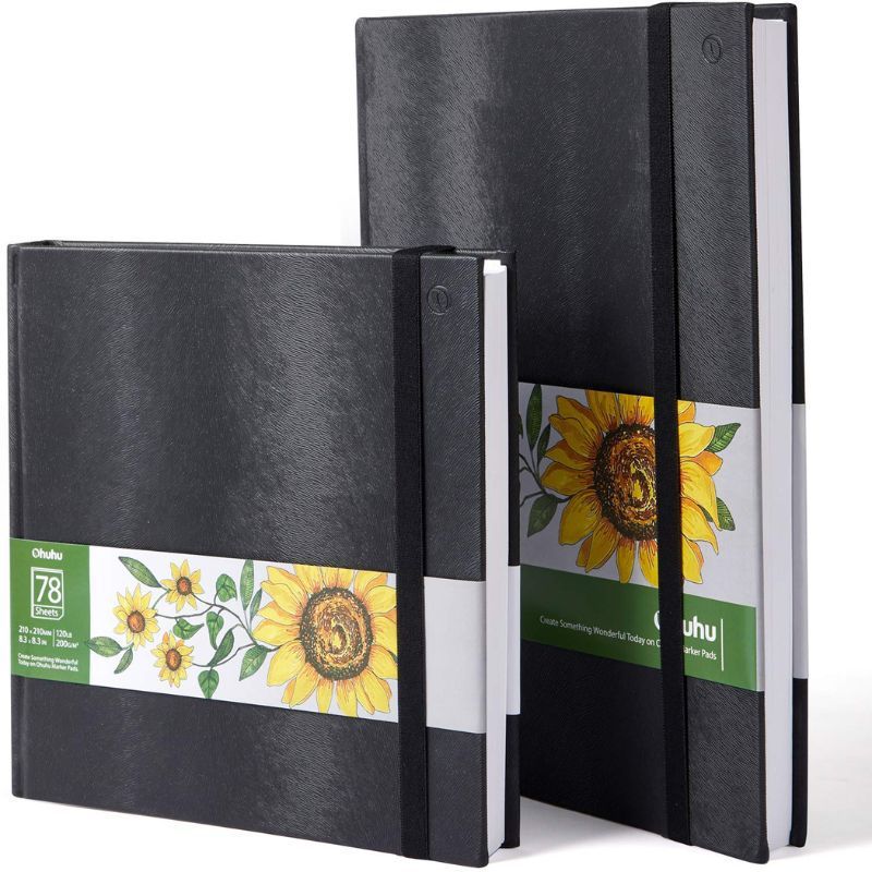 OHUHU - Marker Pads 2 Ohuhu (21 x 21 cm / 21 x 29.7 cm) 78 hojas c/u