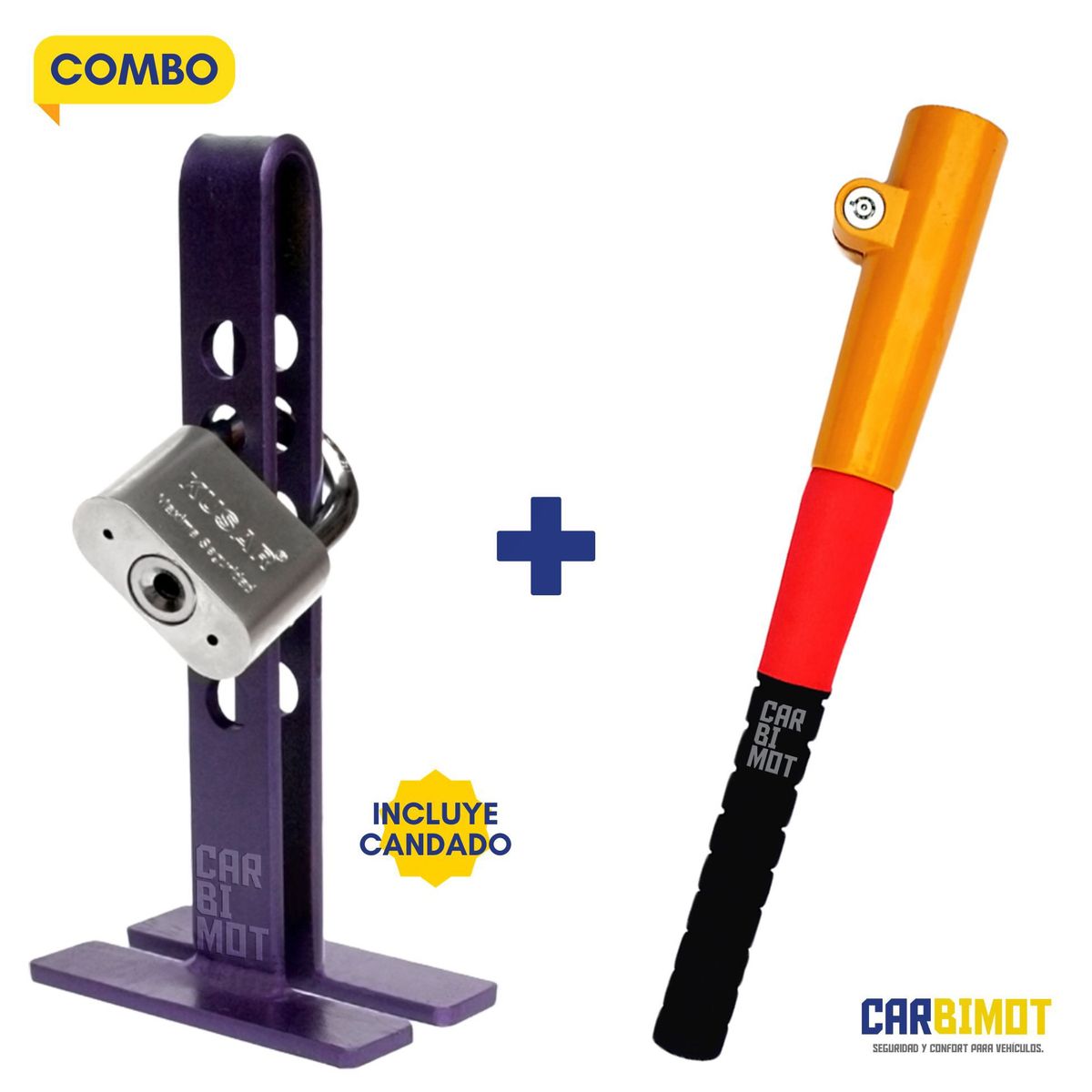 GENERICO - SEGURO BLOQUEO TRABA PEDAL TIMON VOLANTE ANTIRROBO DE AUTO