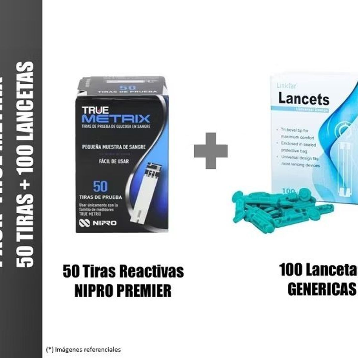 GENERICO - TIRAS TRUE METRIX 50 UNID. MAS 100 LANCETAS