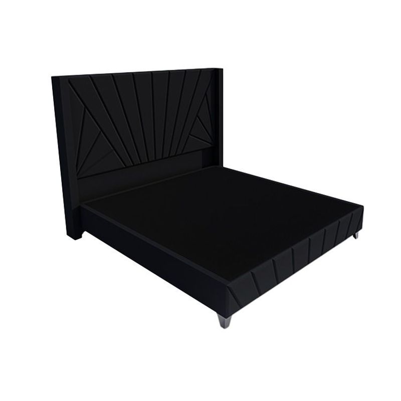 BARAKA HOME - Dormitorio Lienz + Cabecera emperatriz Cadíz 1.5 plz - Negro