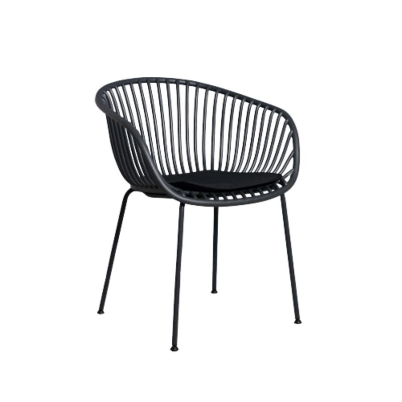 NIHM - Silla de Comedor Colme de Polipropileno Gris Oscuro
