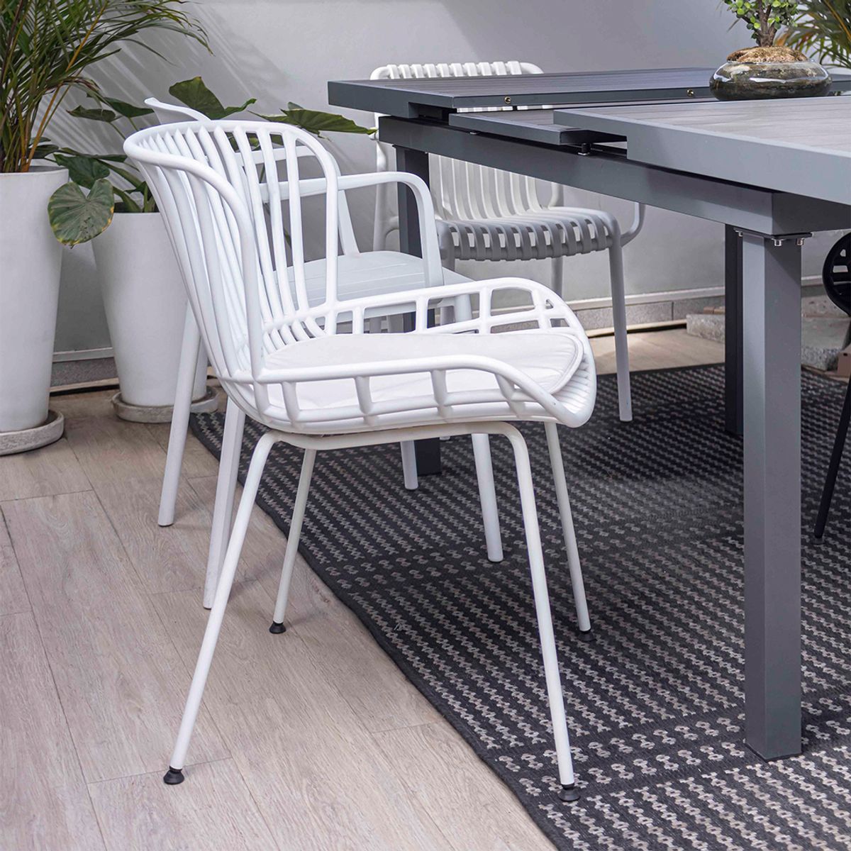 NIHM - Silla de Comedor Terre de Polipropileno  Blanco