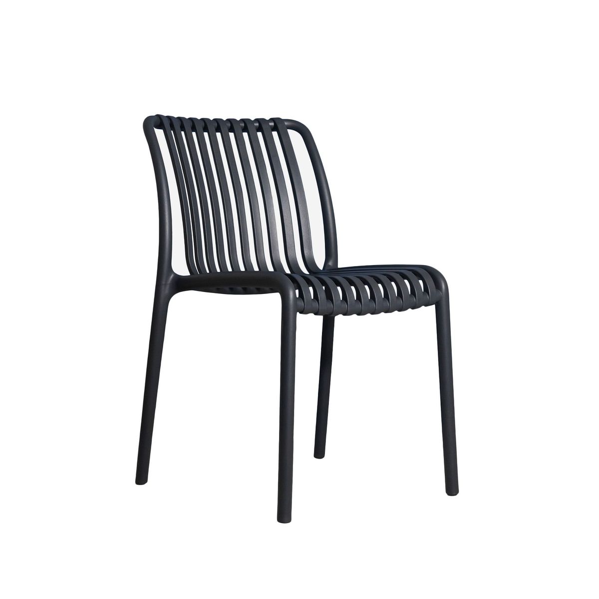 NIHM - Silla De Comedor De Polipropileno Lambite Gris Oscuro