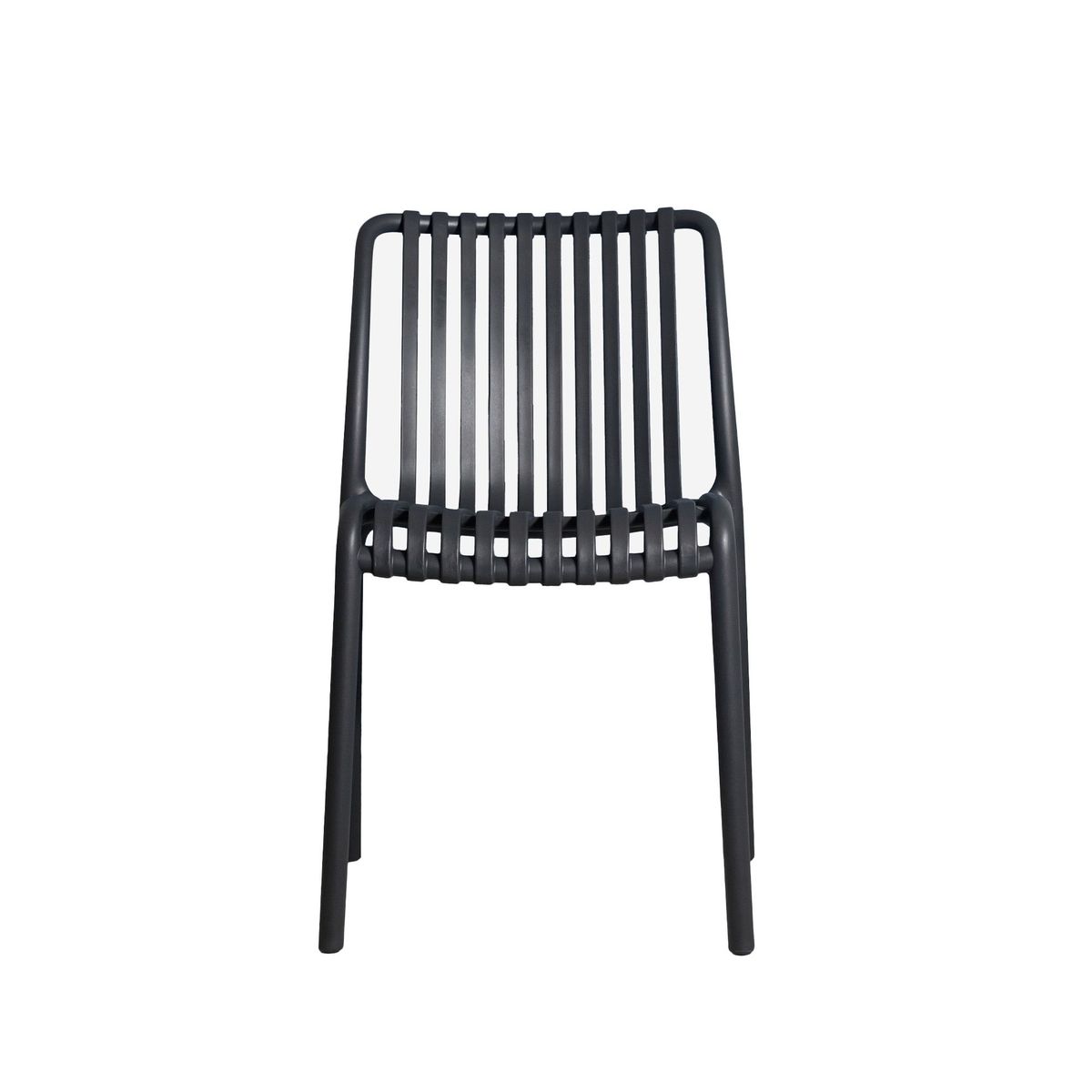 NIHM - Silla De Comedor De Polipropileno Lambite Gris Oscuro