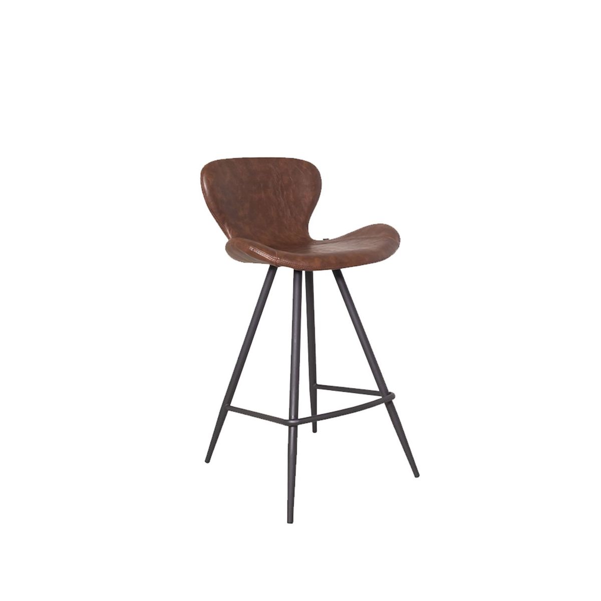 NIHM - Silla Bar Alta Strike Leather Marrón 65 Cm