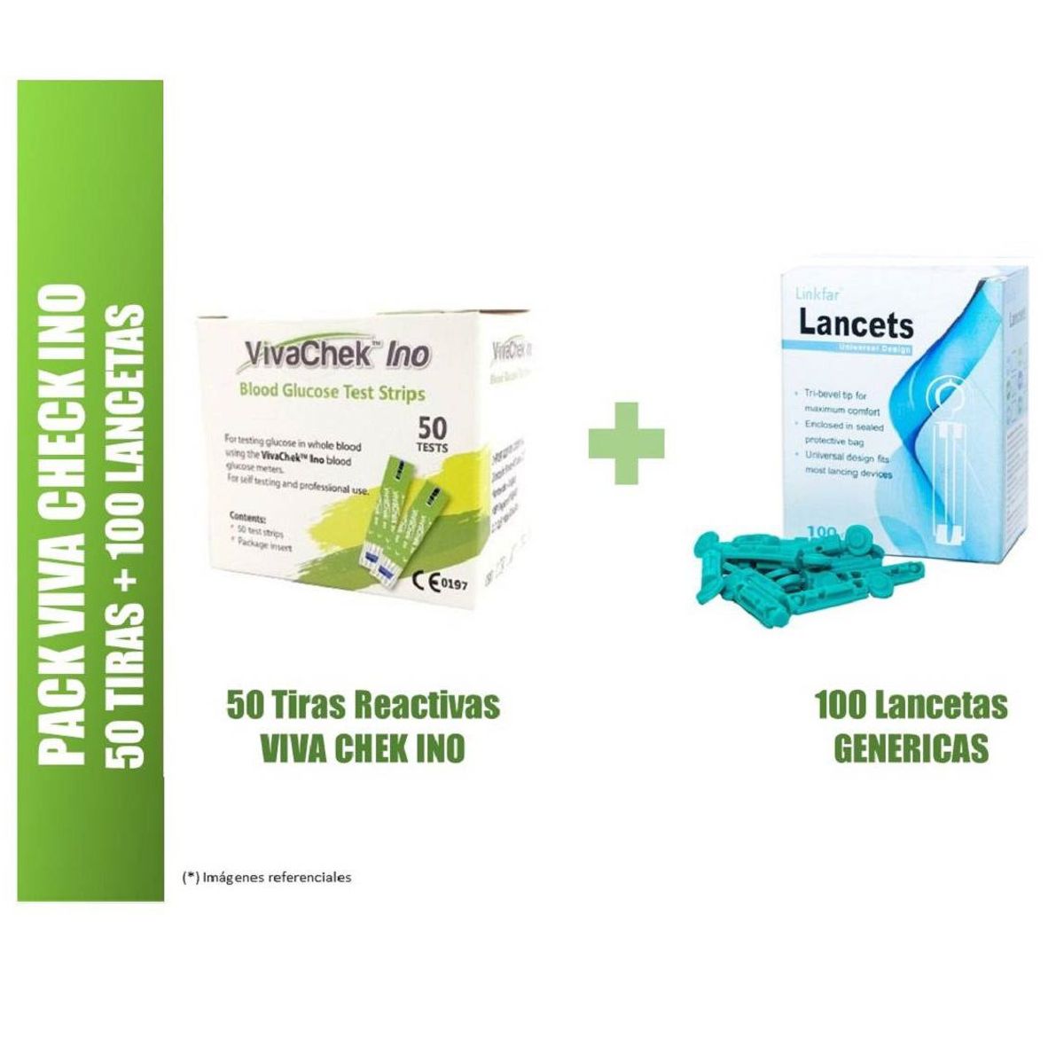 GENERICO - TIRAS VIVACHEK INO 50 UNID. MAS 100 LANCETAS
