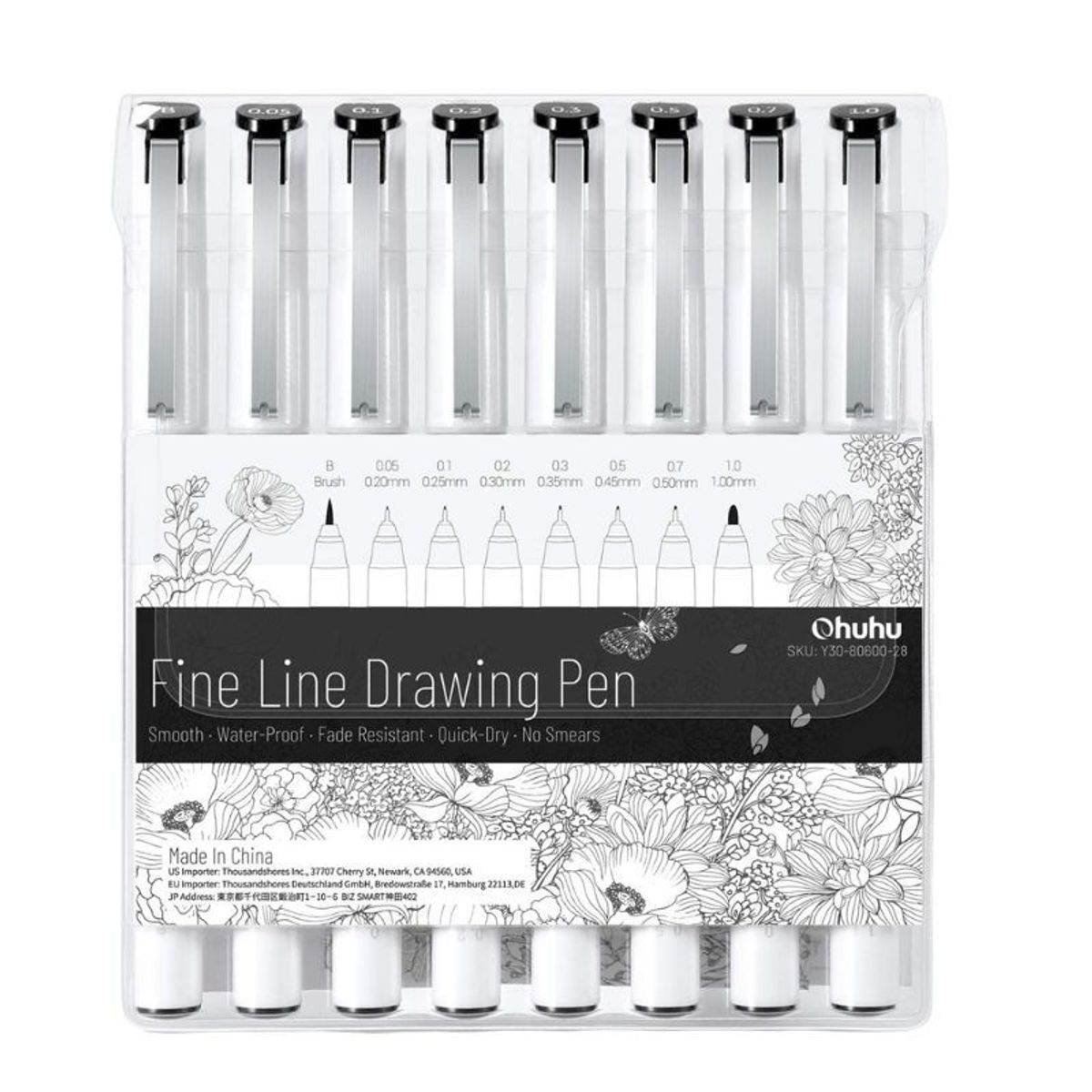 OHUHU - Ohuhu Estilógrafos Fineliner Marcador para dibujo  Set x8