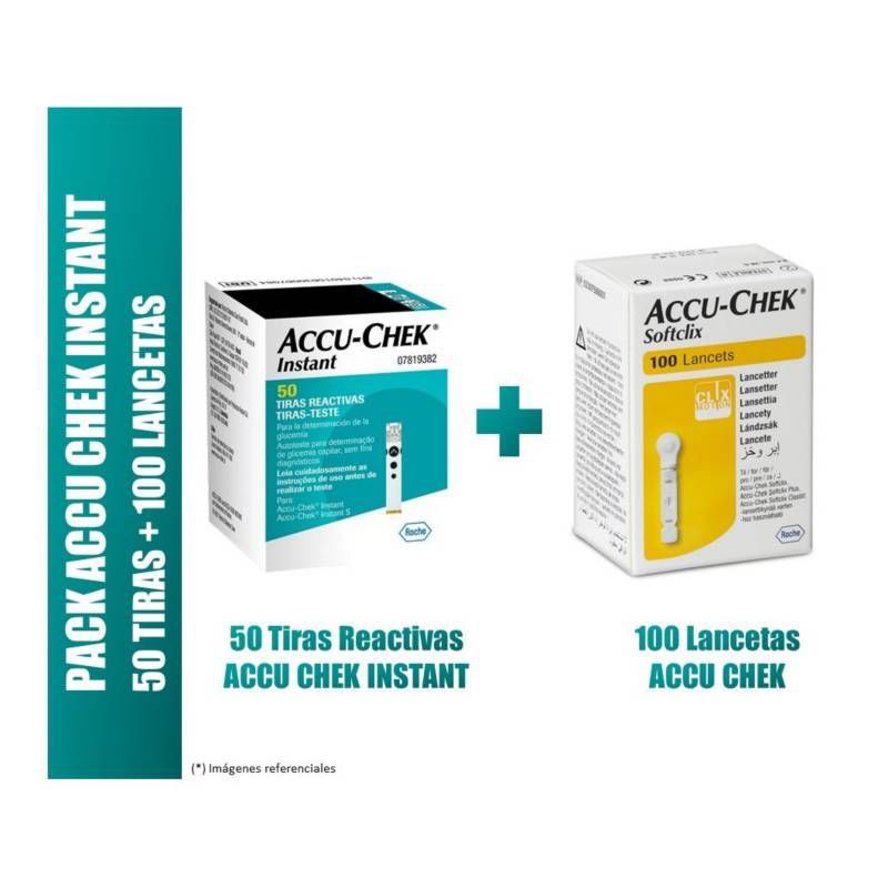 ACCU CHEK - TIRAS ACCUCHEK INSTANT 50 UNID. MAS 100 LANCETAS