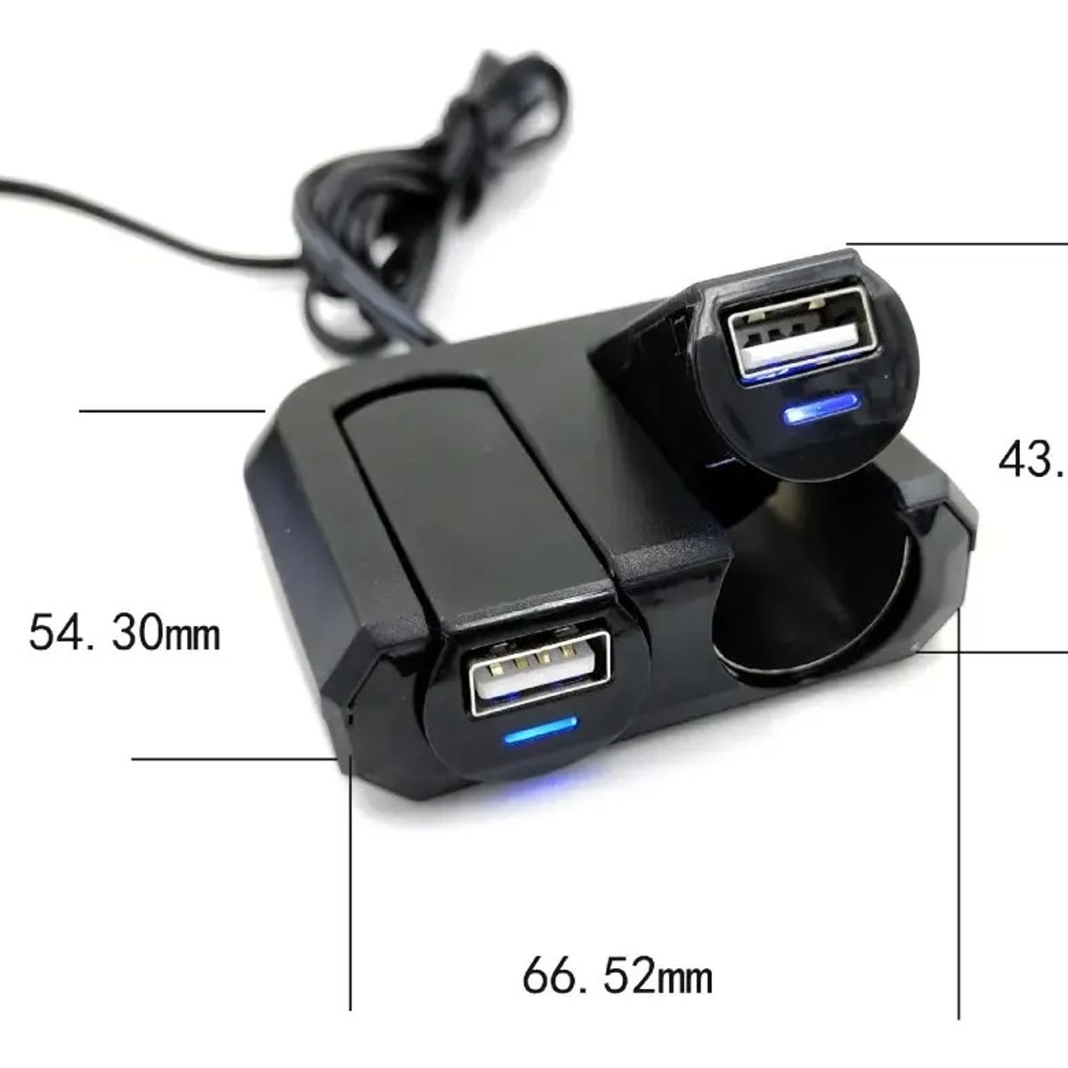 OEM - Cargador USB Cigarrera Doble Divisor 12-24V 48A 2x Cigarrera  2x USB