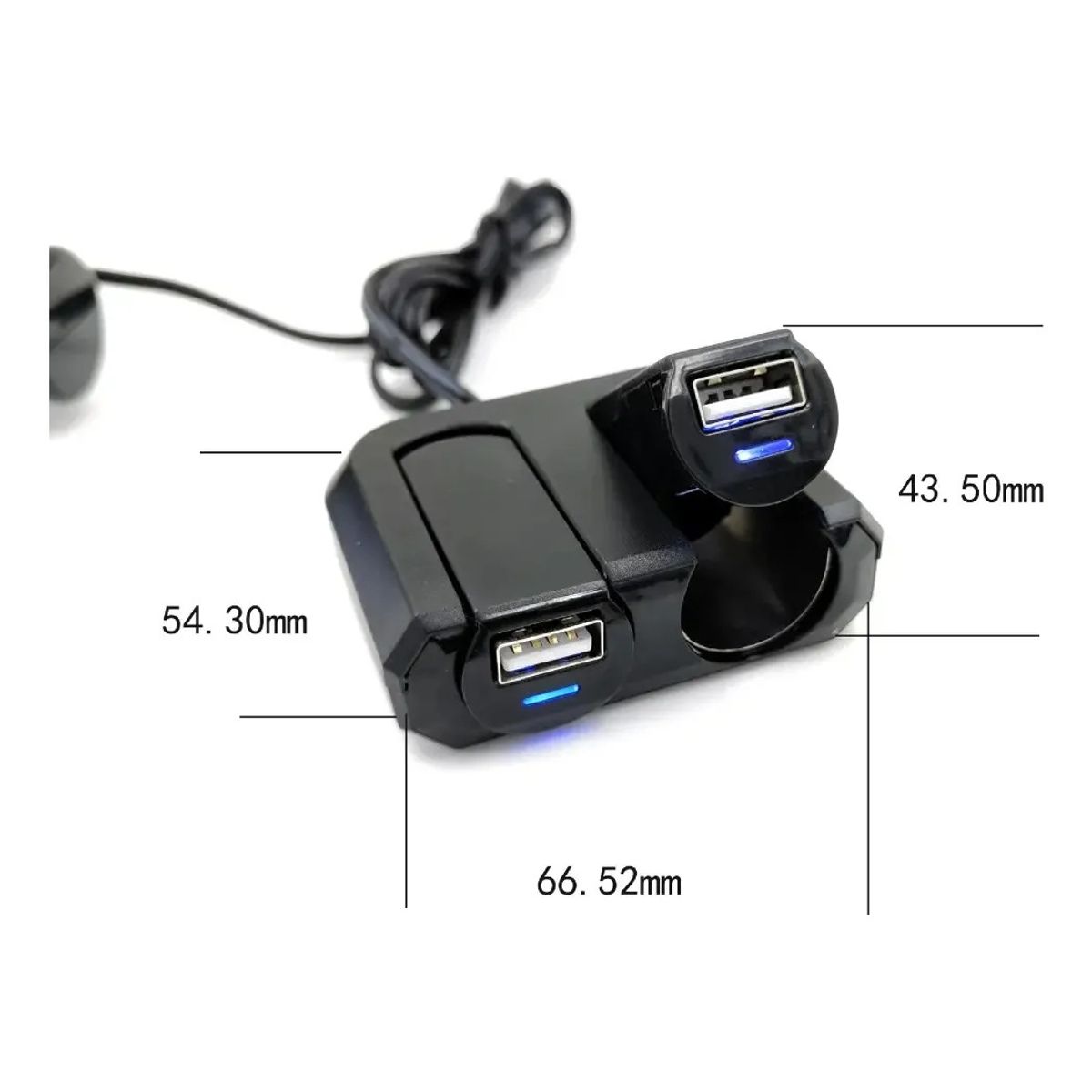 OEM - Cargador USB Cigarrera Doble Divisor 12-24V 48A 2x Cigarrera  2x USB