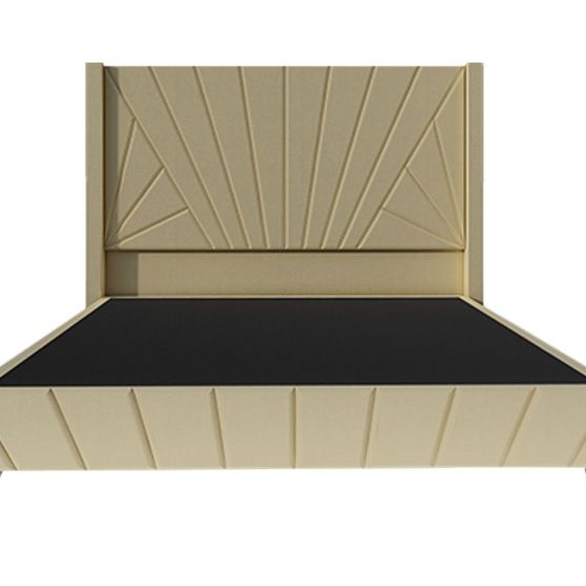 BARAKA HOME - Dormitorio Lienz + Cabecera emperatriz Cadíz 1.5 plz - Beige Oscuro