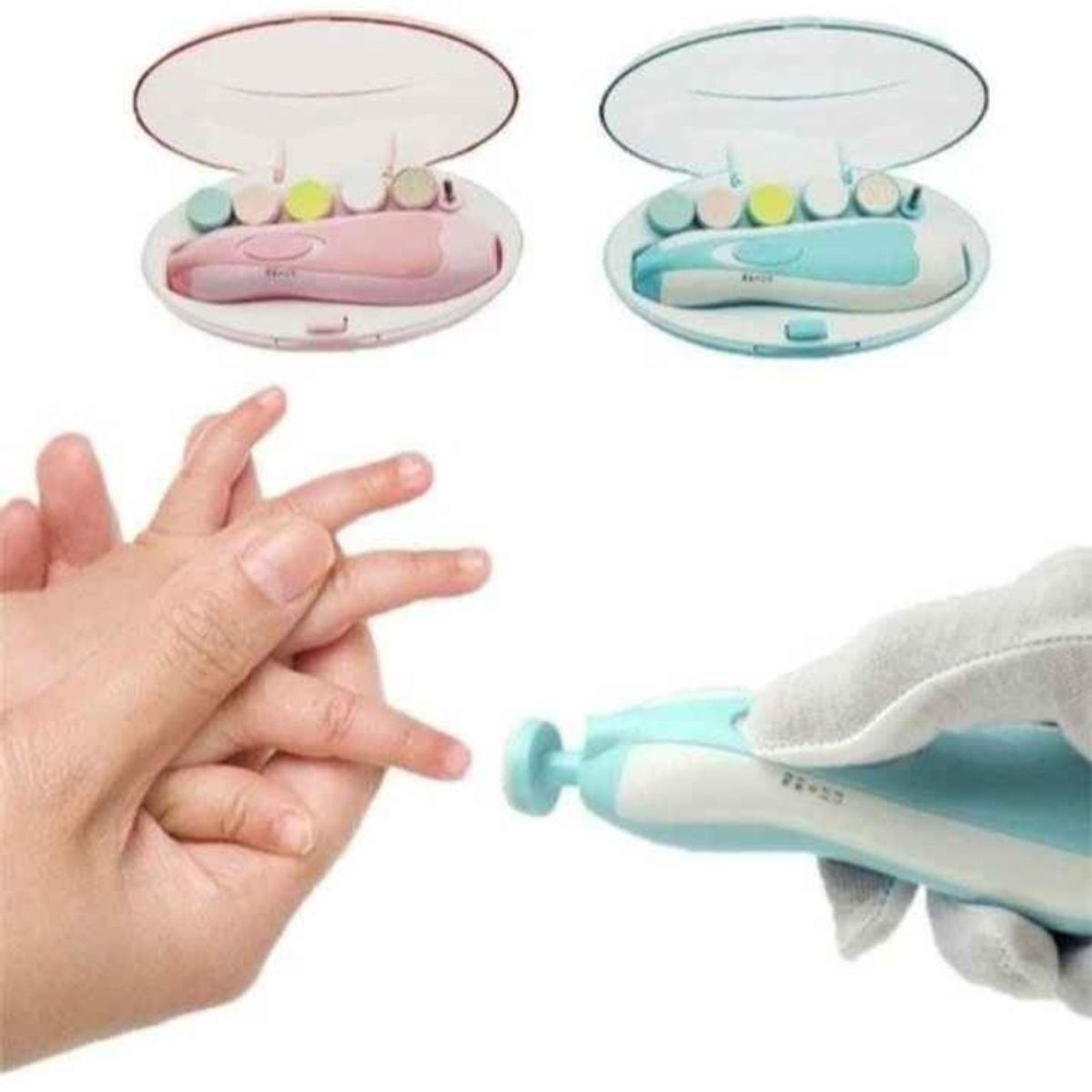 GENERICO - Kit de Cortauñas Eléctrico Seguro para Bebé