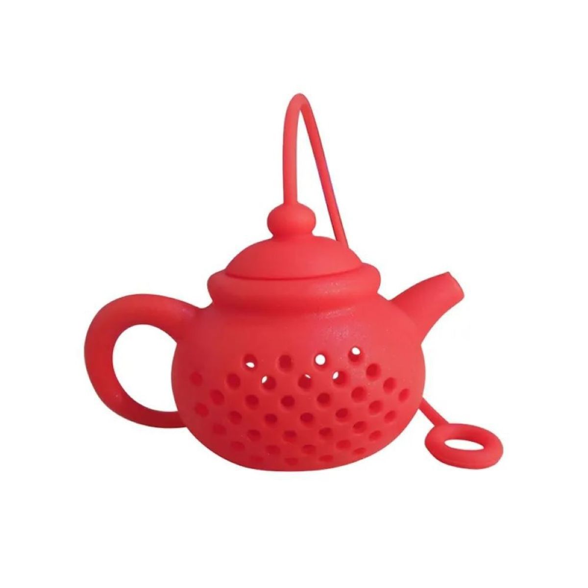 GENERICO - Infusor filtrante de té modelo tetera rojo.