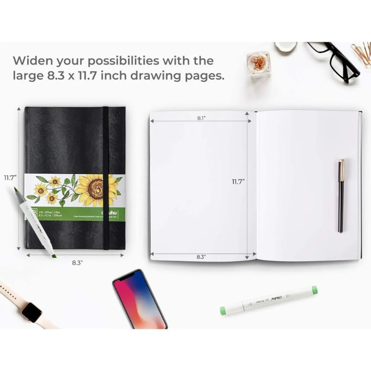 OHUHU - Ohuhu Block para marcadores de alcohol - 78 hojas