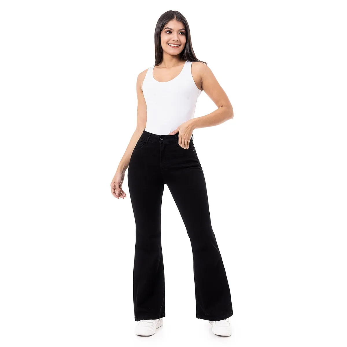 PIONIER - Pantalón Moda Denim Stretch Mujer Hallyh