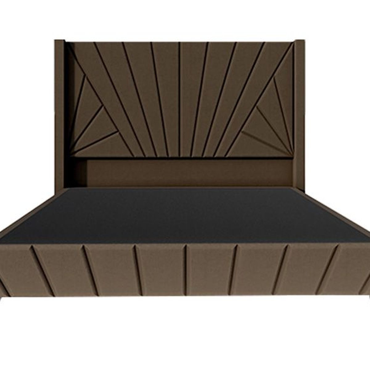 BARAKA HOME - Dormitorio Lienz + Cabecera emperatriz Cadíz 1.5 plz - Chocolate Claro