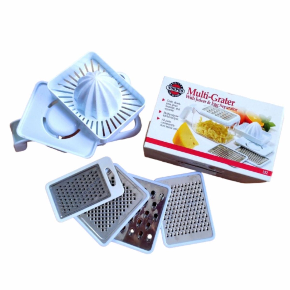 GENERICO - RALLADOR MULTIFUNCIONAL  EXPRIMIDOR  SEPARADOR DE HUEVO