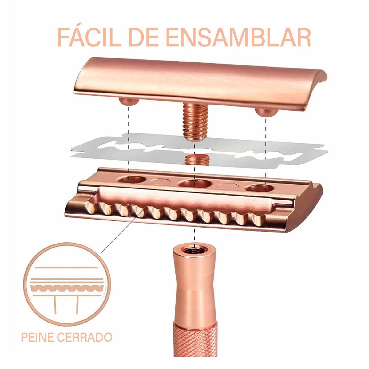 GENERICO - Máquina de Afeitar Rose Gold