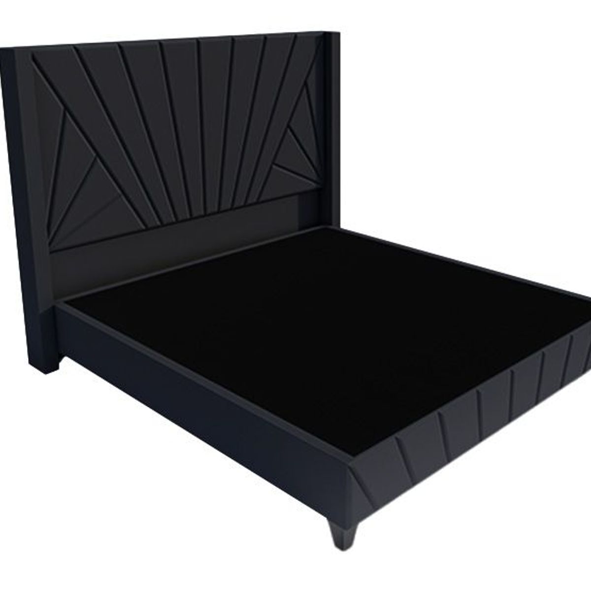 BARAKA HOME - Dormitorio Lienz + Cabecera Emperatriz Cadíz 2plz - Gris Oscuro