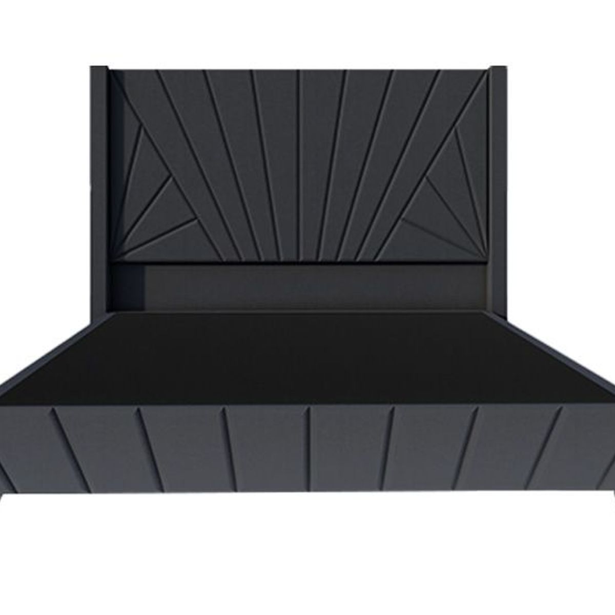 BARAKA HOME - Dormitorio Lienz + Cabecera Emperatriz Cadíz 2plz - Gris Oscuro