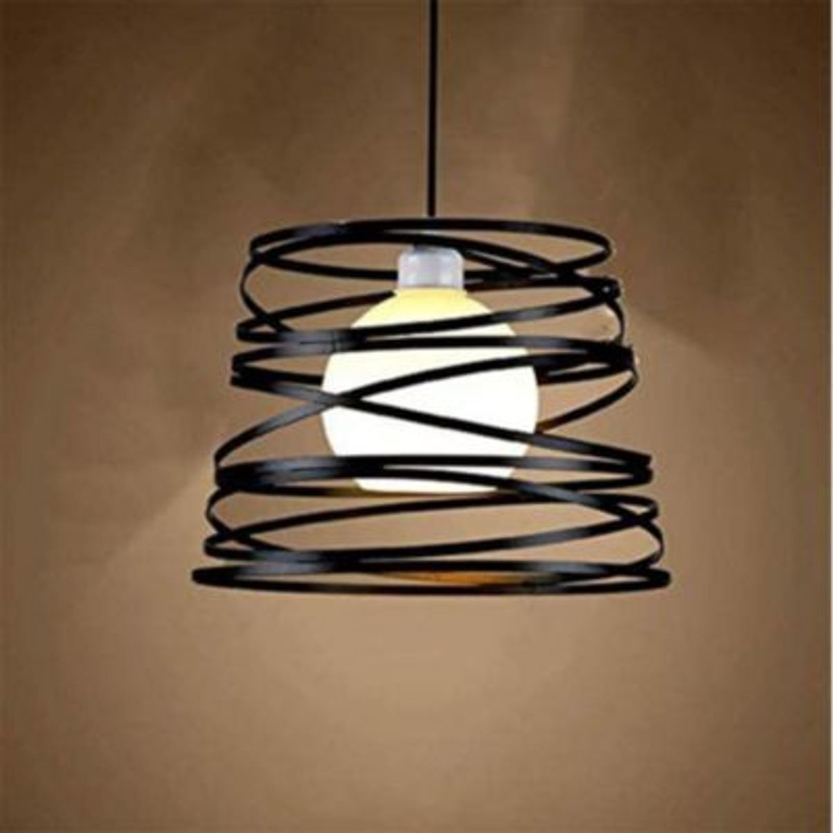 HOME NEAT - Creativo lámpara de techo lámpara colgante forma de primavera negro