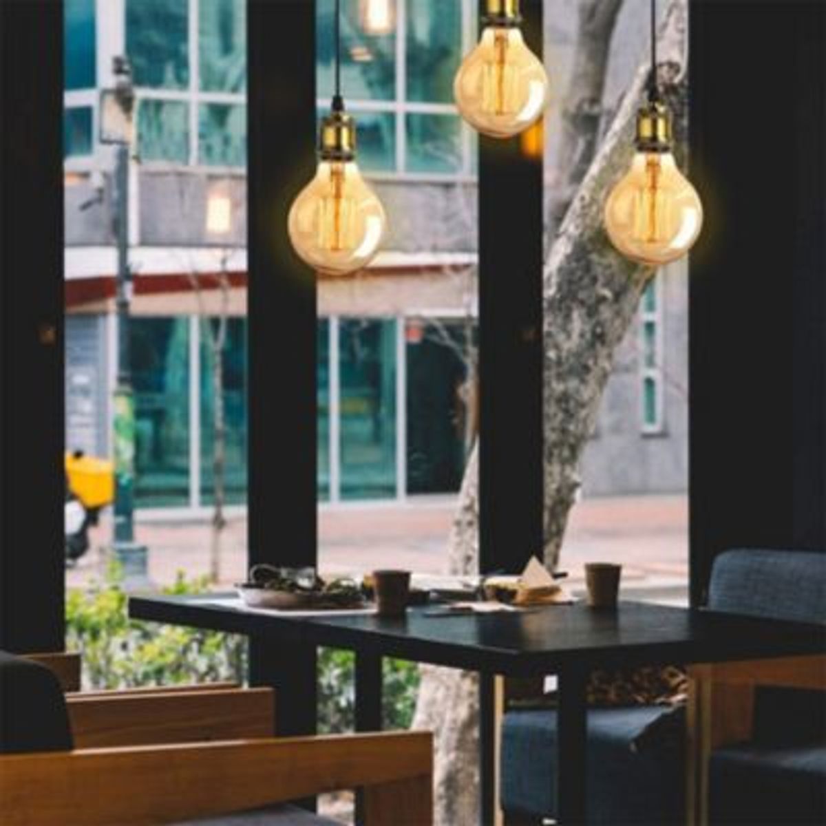 HOME NEAT - Lámpara colgante retro 3 luz e27 lámpara de techo metal latón